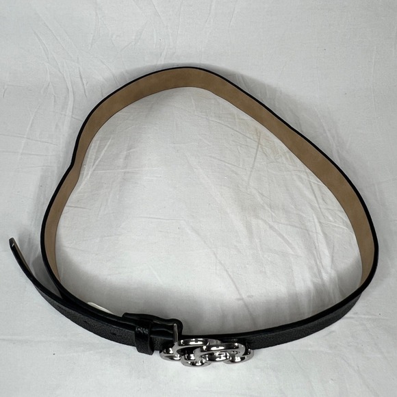 Disney Mickey‎ Mouse Belt Black Silver Buckle Faux Leather Women's Fashion Belt - Picture 6 of 7